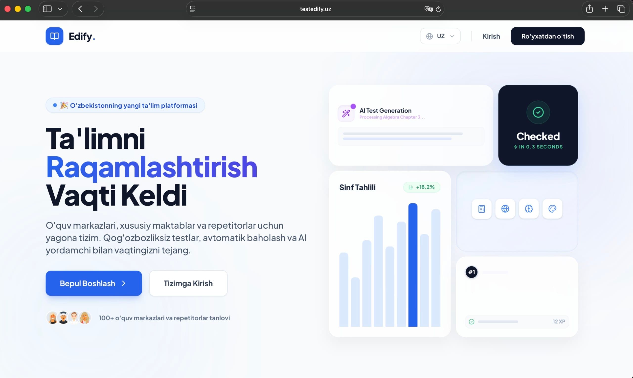 TestEdify Learning Platform